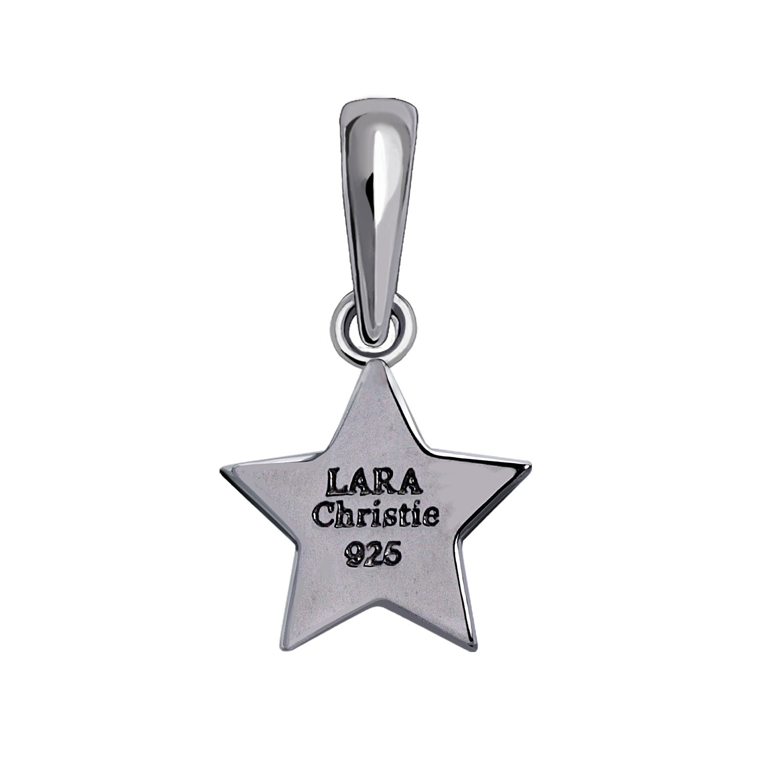 ララクリスティー LARA Christie チャーム ペンダントトップ ステラ 星 スター レディース メンズ sv925 シルバー ネックレス （シルバー/ブラック） シルバー/ブラック