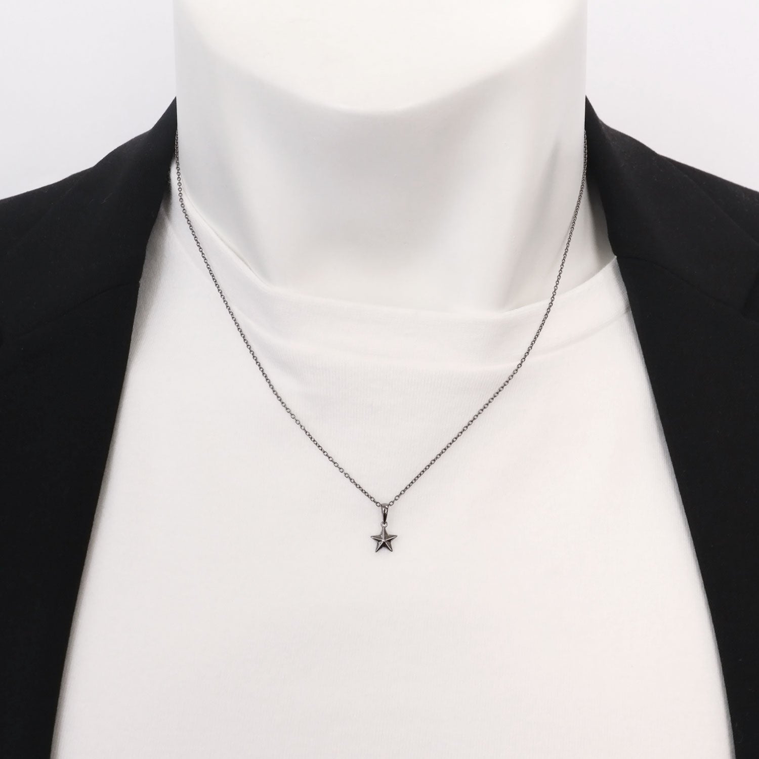 ララクリスティー LARA Christie チャーム ペンダントトップ ステラ 星 スター レディース メンズ sv925 シルバー ネックレス （シルバー/ブラック） シルバー/ブラック