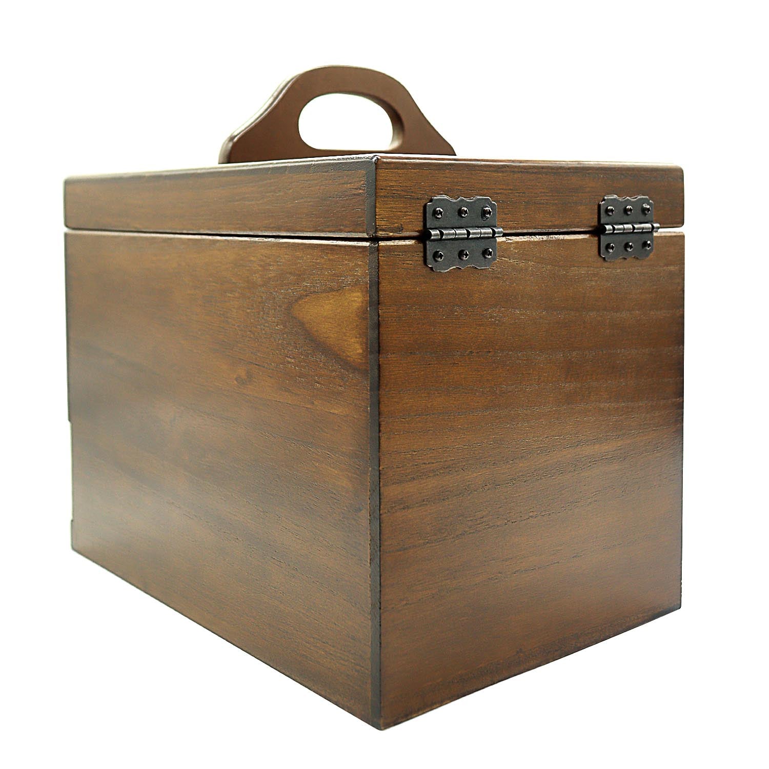 ララクリスティー LARA Christie メイクボックス 鏡付き 大容量 木製 持ち運び 化粧品 収納 リビング 3段 （ブラウン） ブラウン