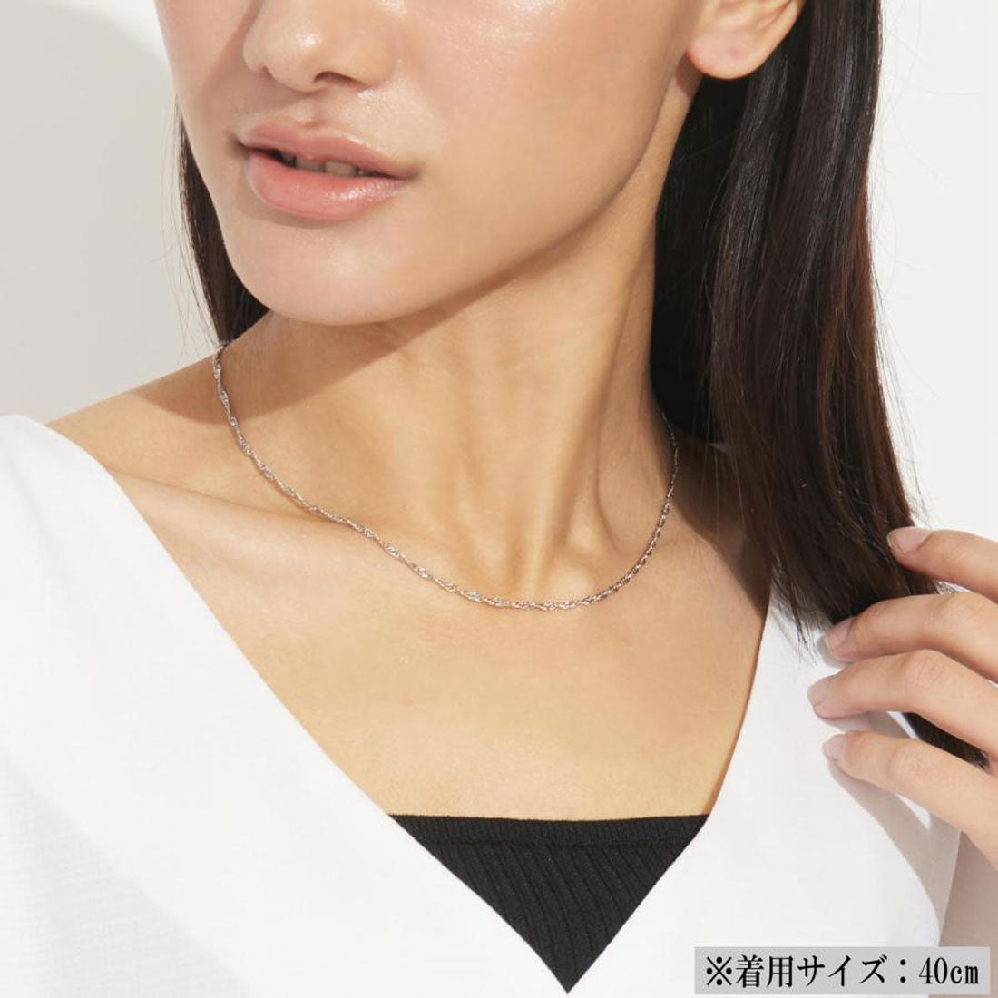 ララクリスティー LARA Christie ネックレス チェーン プラチナ 55cm スクリュー チェーンのみ 幅 約2mm 約5.24g pt850 長さ55cm  lc97-0043-pt-033-55 （プラチナ） プラチナ