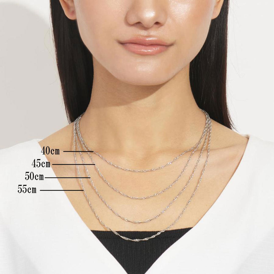 ララクリスティー LARA Christie ネックレス チェーン プラチナ 55cm スクリュー チェーンのみ 幅 約2mm 約5.24g pt850 長さ55cm  lc97-0043-pt-033-55 （プラチナ） プラチナ