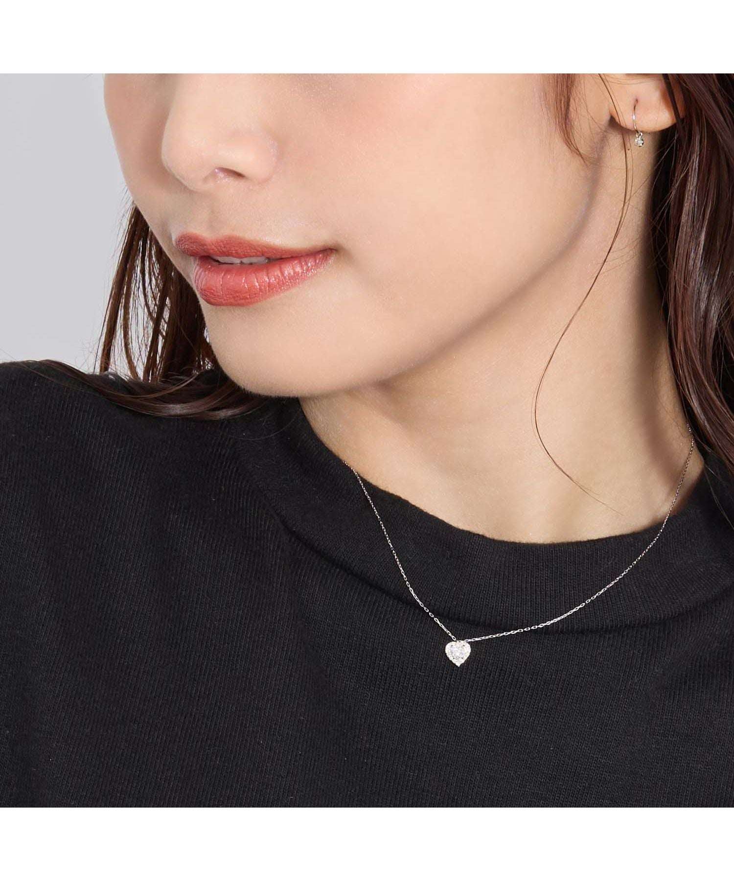 ララクリスティー LARA Christie ネックレス レディース ダイヤモンド ネックレス 0.27ct SIクラス相当 プラチナ PT900 K18 18金 ハート （プラチナ） プラチナ