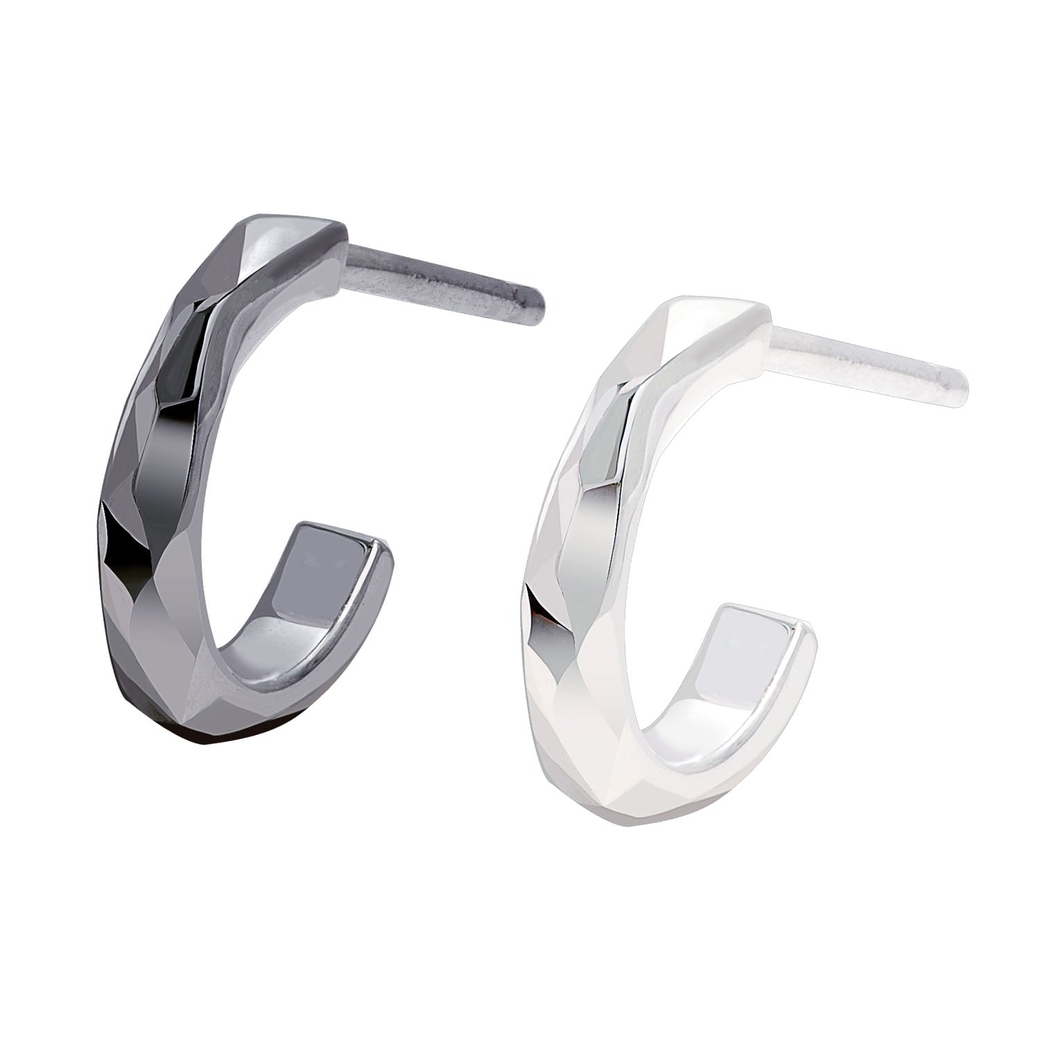 ララクリスティー LARA Christie ペア ピアス メンズ ハーフ フープ シルバー925 [ PAIR Label ] e14054-p （シルバー） シルバー