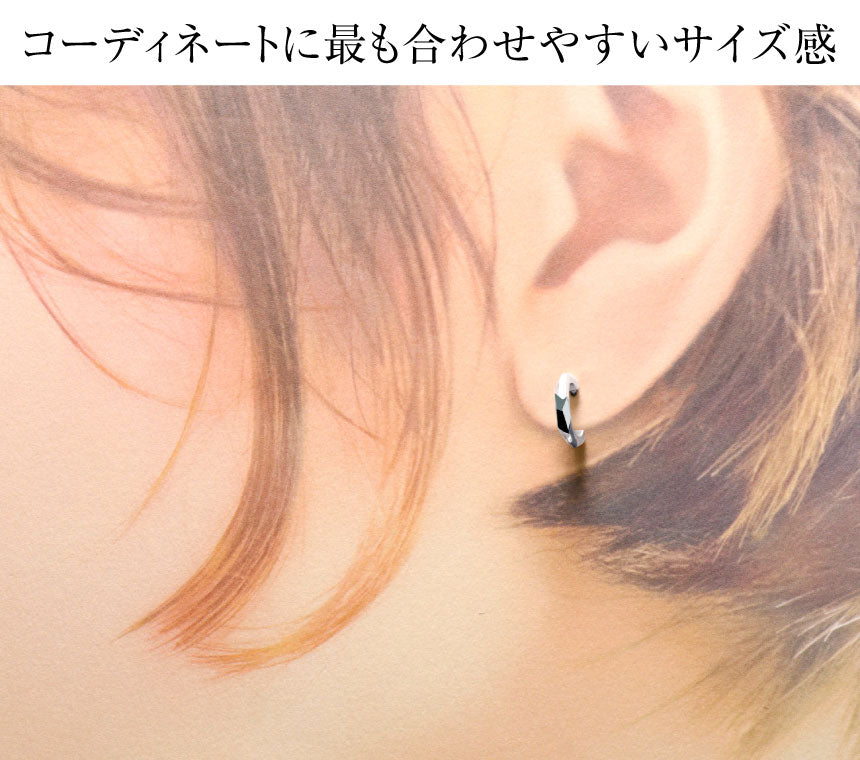 ララクリスティー LARA Christie ペア ピアス メンズ ハーフ フープ シルバー925 [ PAIR Label ] e14054-p （シルバー） シルバー