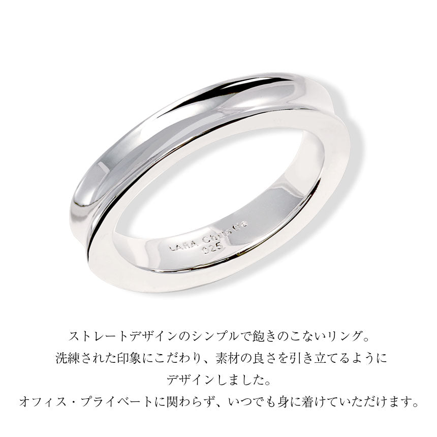 ララクリスティー LARA Christie リング 指輪 レディース カーブ デザイン シルバー925 [ WHITE Label ] 7号 r14012-w-07 （シルバー） シルバー