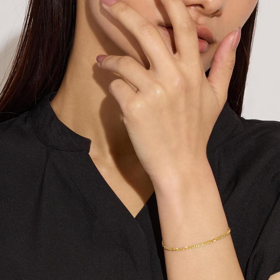 ララクリスティー LARA Christie ブレスレット チェーン レディース メンズ ゴールド 18金 k18 喜平 17cm （イエローゴールド） イエローゴールド