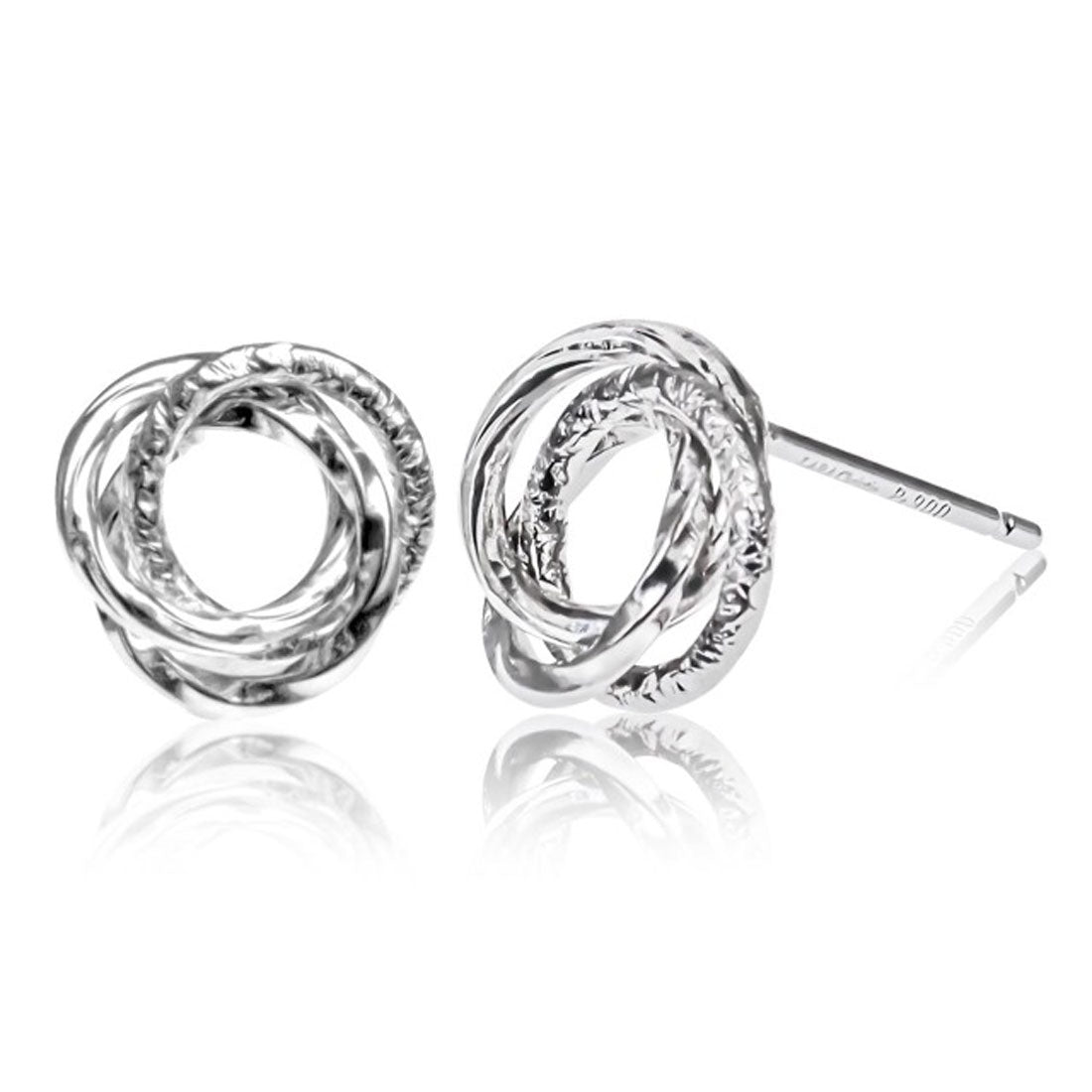ララクリスティー LARA Christie ピアス レディース プラチナ スタッドピアス プラチナ PT900 ゴールド K18 コンビ 三つ巴 パイプ 地金  le103-0001 （プラチナ） プラチナ