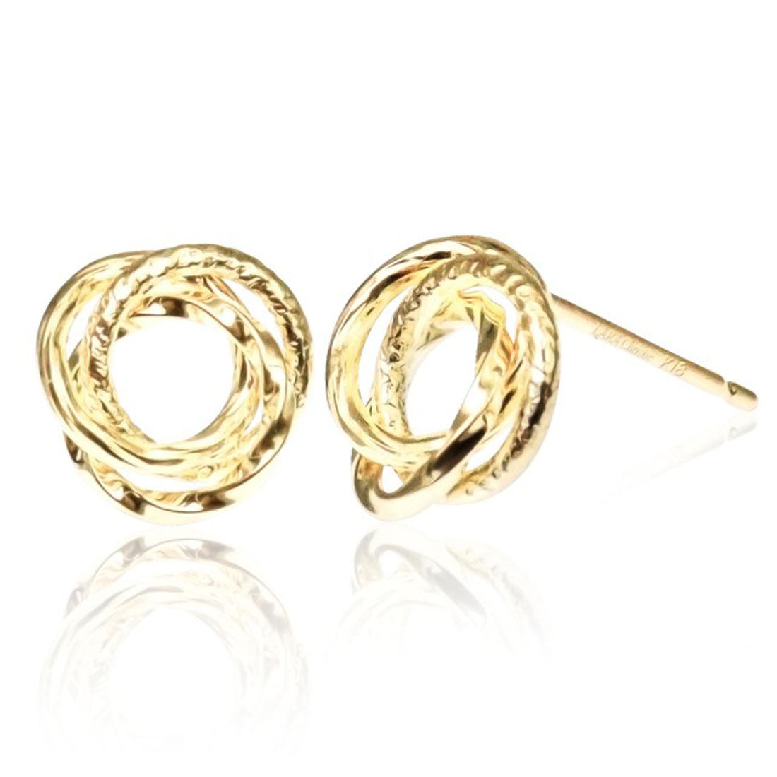 ララクリスティー LARA Christie ピアス レディース プラチナ スタッドピアス プラチナ PT900 ゴールド K18 コンビ 三つ巴 パイプ 地金  le103-0001