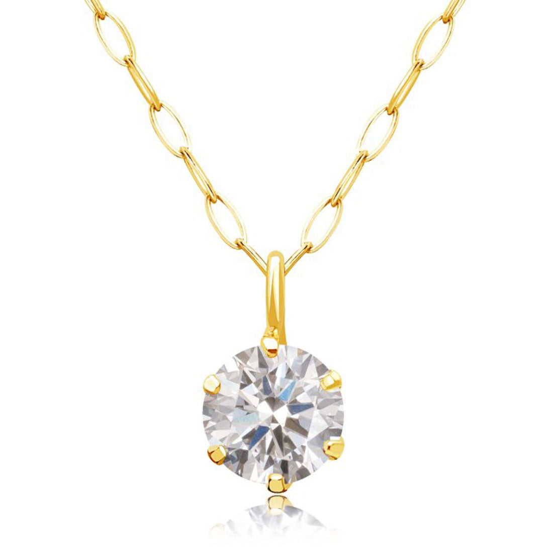 ララクリスティー LARA Christie ネックレス レディース 18金 プラチナ ダイヤモンド 0.2ct 一粒 PT900 ゴールド K18  lp51-0012 （イエローゴールド） イエローゴールド
