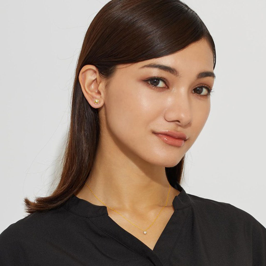 ララクリスティー LARA Christie ネックレス レディース 18金 プラチナ ダイヤモンド 0.2ct 一粒 PT900 ゴールド K18  lp51-0012 （イエローゴールド） イエローゴールド