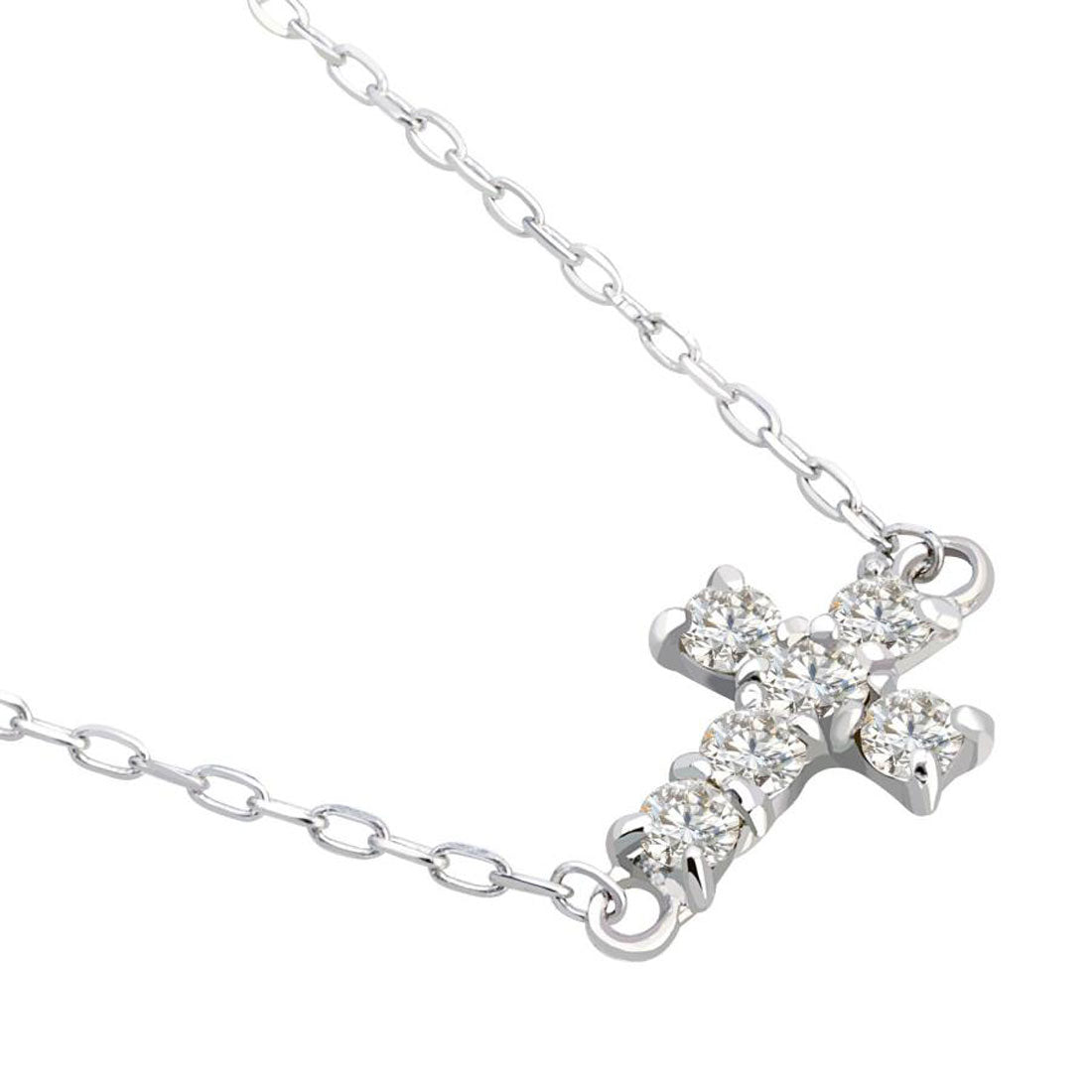 ララクリスティー LARA Christie ブレスレット レディース ブランド ダイヤモンド クロス パヴェ 0.1ct プラチナ PT900 ゴールド K18 18金  lb37-0001 （プラチナ） プラチナ