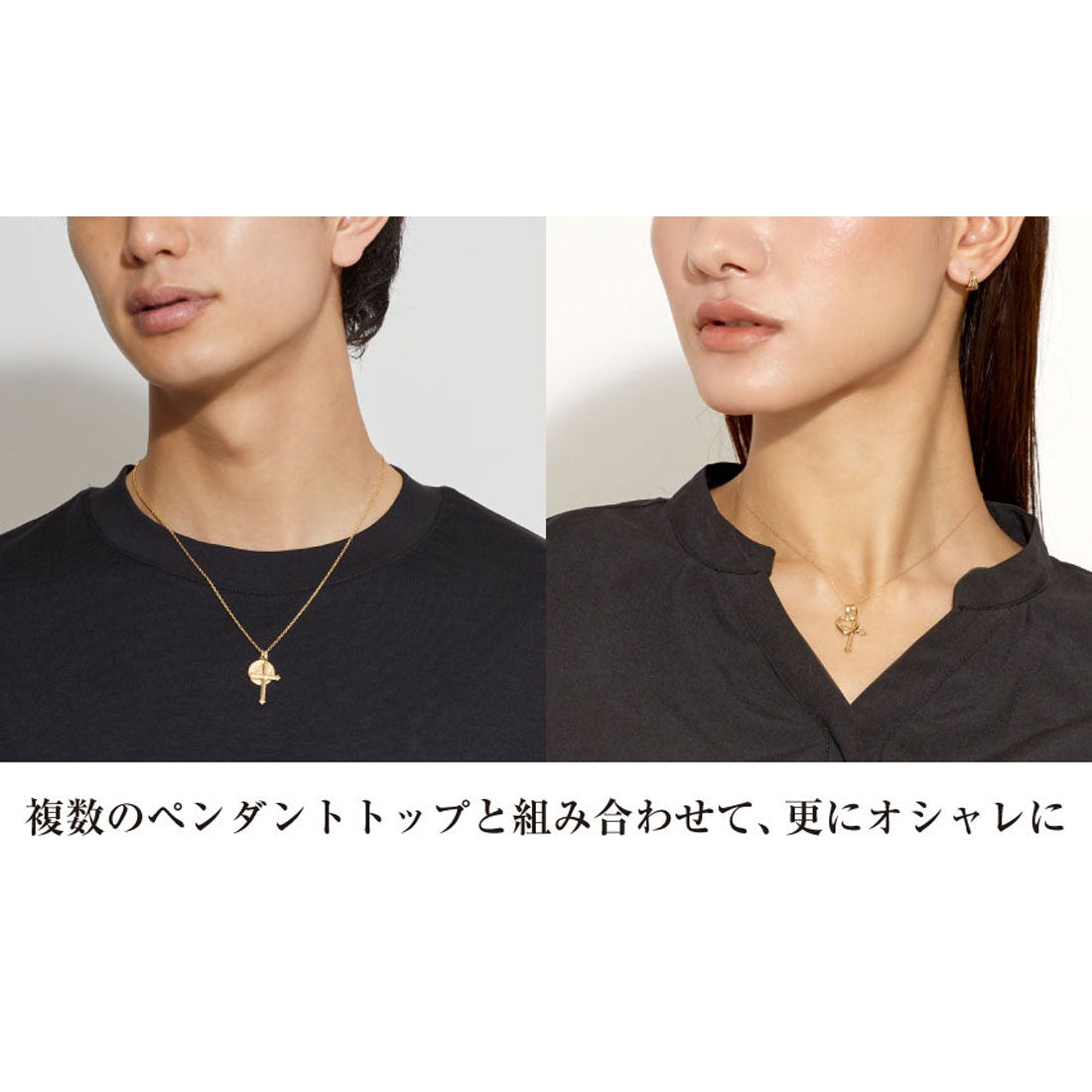ララクリスティー LARA Christie ネックレストップ ペンダントトップ クロス 十字架 レディース メンズ K18 18金 ゴールド プラチナ PT900 約0.45g  lp103-0001 （プラチナ） プラチナ
