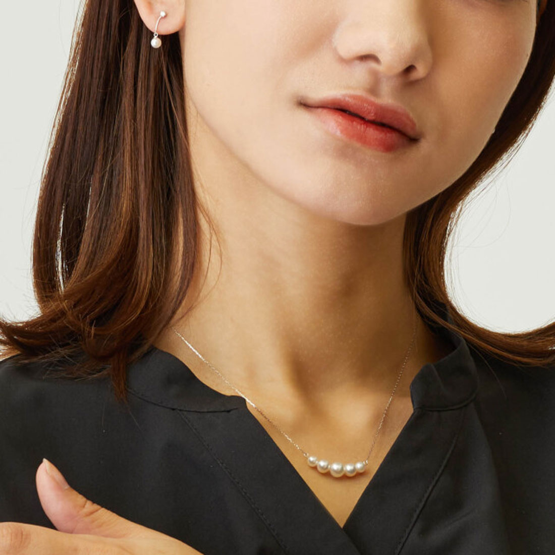 ララクリスティー LARA Christie あこや真珠 ネックレス 5.5-6.0mm レディース パール 真珠 アコヤ本真珠 K18  lp71-0025 （プラチナ） プラチナ