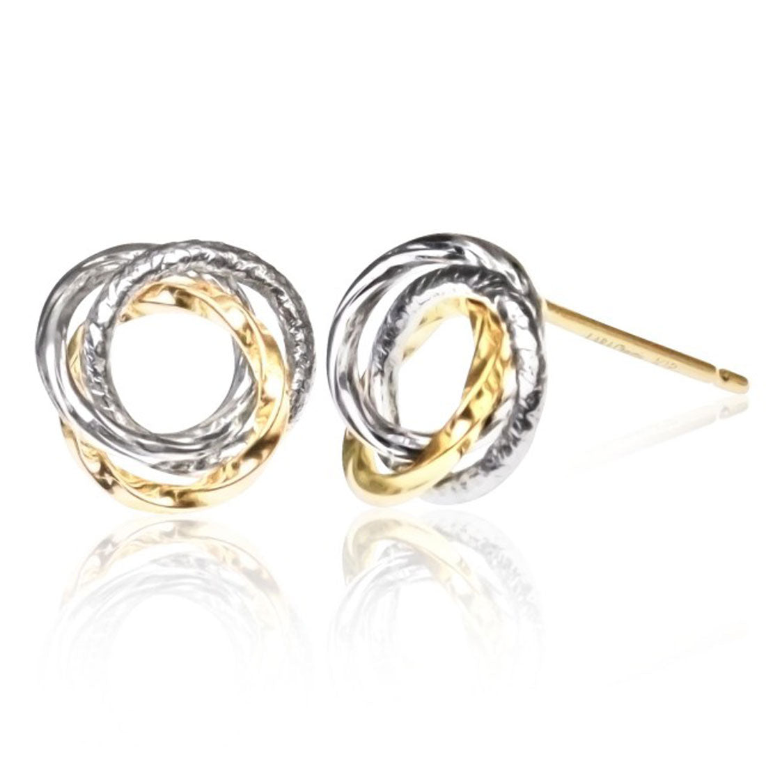 ララクリスティー LARA Christie ピアス レディース プラチナ スタッドピアス プラチナ PT900 ゴールド K18 コンビ 三つ巴 パイプ 地金  le103-0001 （コンビ） コンビ