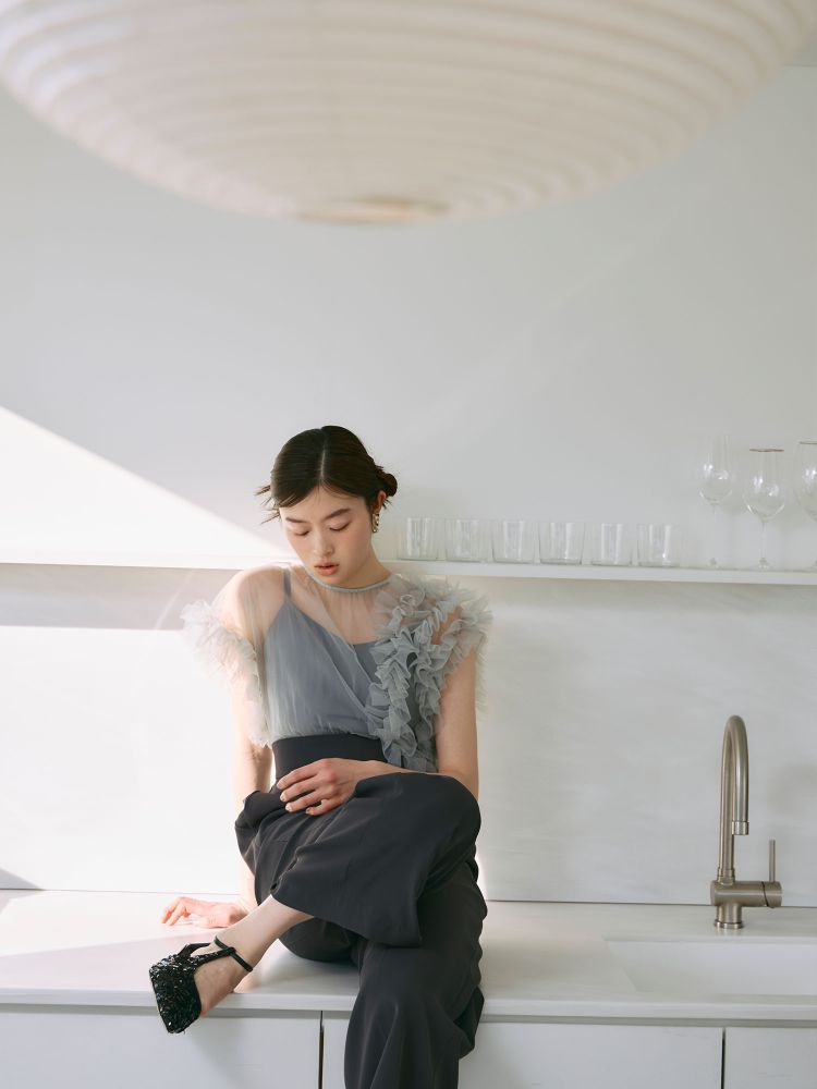 ラグナムーン LAGUNAMOON LADYチュールドッキングコンビネゾン （ブラック） ブラック