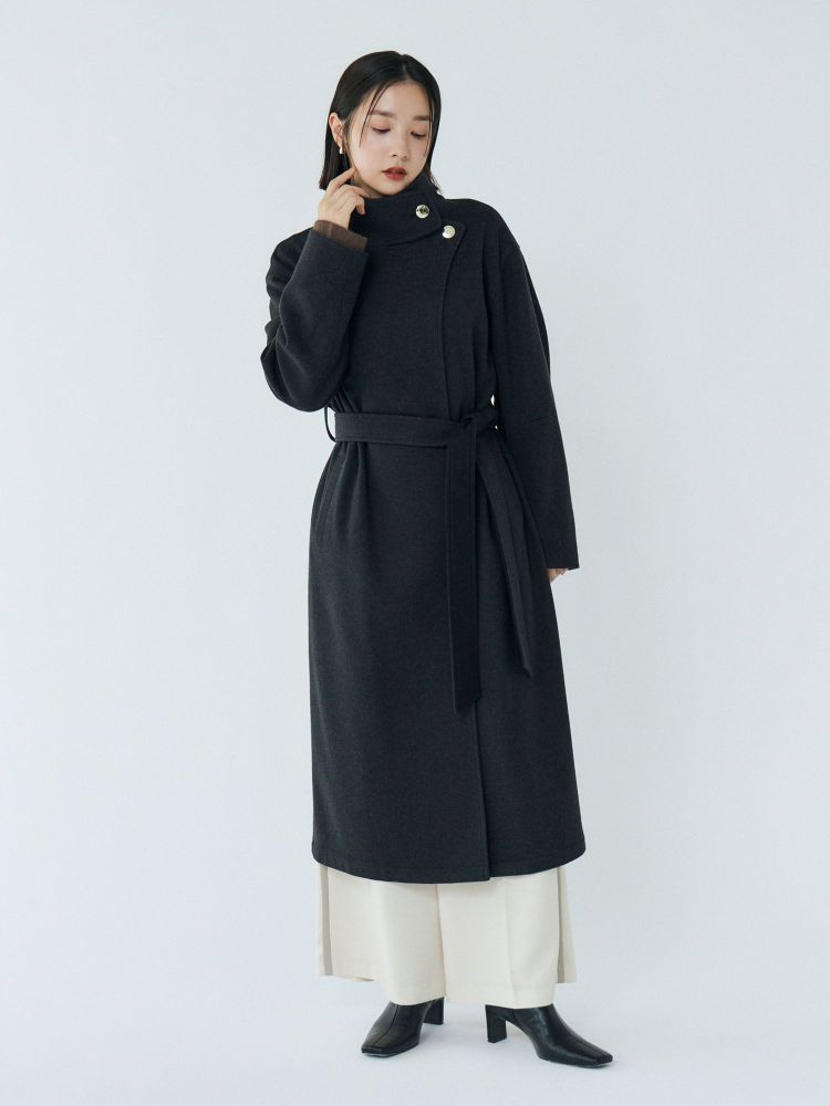 LAGUNAMOON ウールジャージスタンドカラーコート ウールジャージスタンドカラーコート（チェスターコート）｜LAGUNAMOON