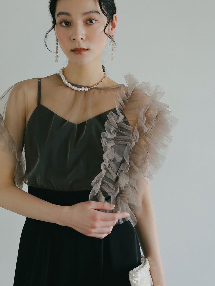 ラグナムーン LAGUNAMOON 【WEB限定】LADYチュールドッキングコンビネゾン （ボルドー） ボルドー