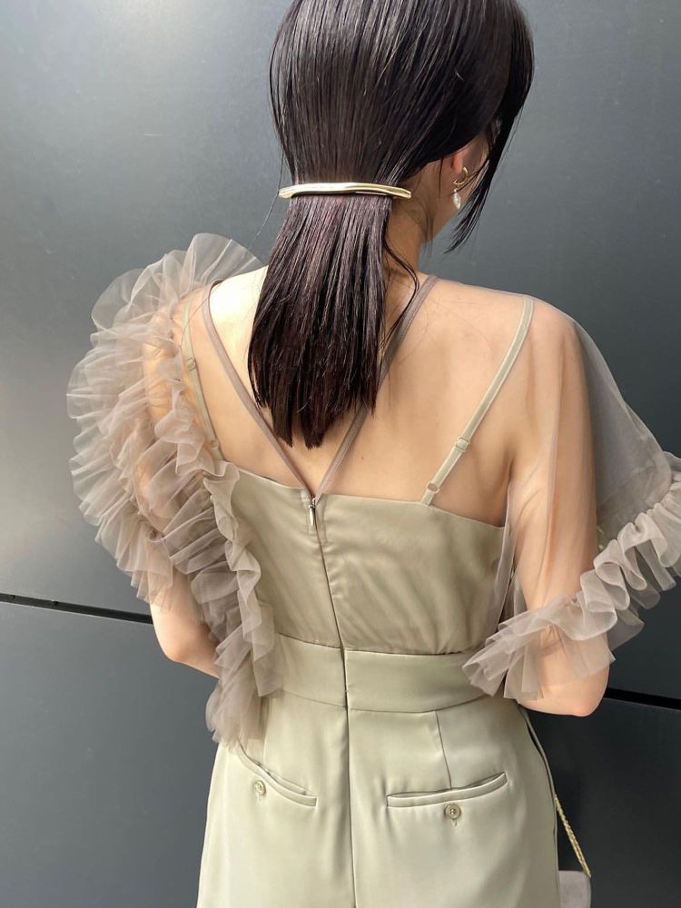 ラグナムーン LAGUNAMOON 【WEB限定】LADYチュールドッキングコンビネゾン （ボルドー） ボルドー