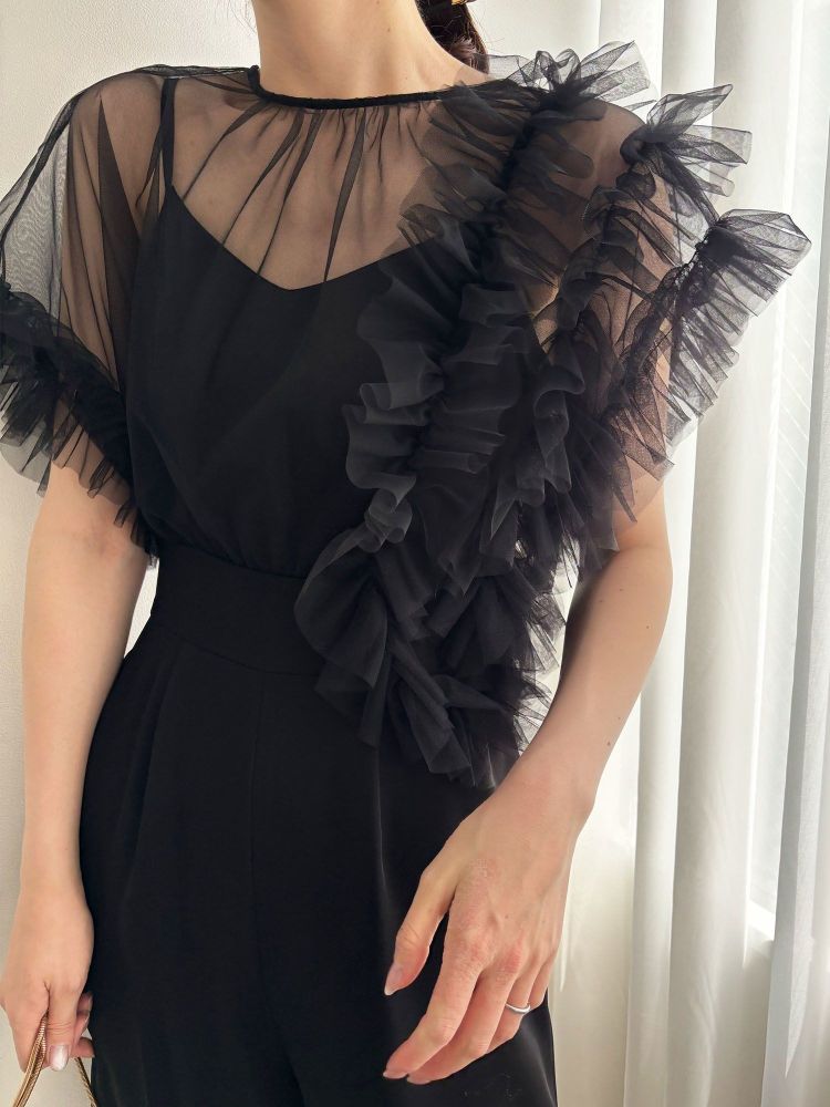 ラグナムーン LAGUNAMOON 【WEB限定】LADYチュールドッキングコンビネゾン （ボルドー） ボルドー