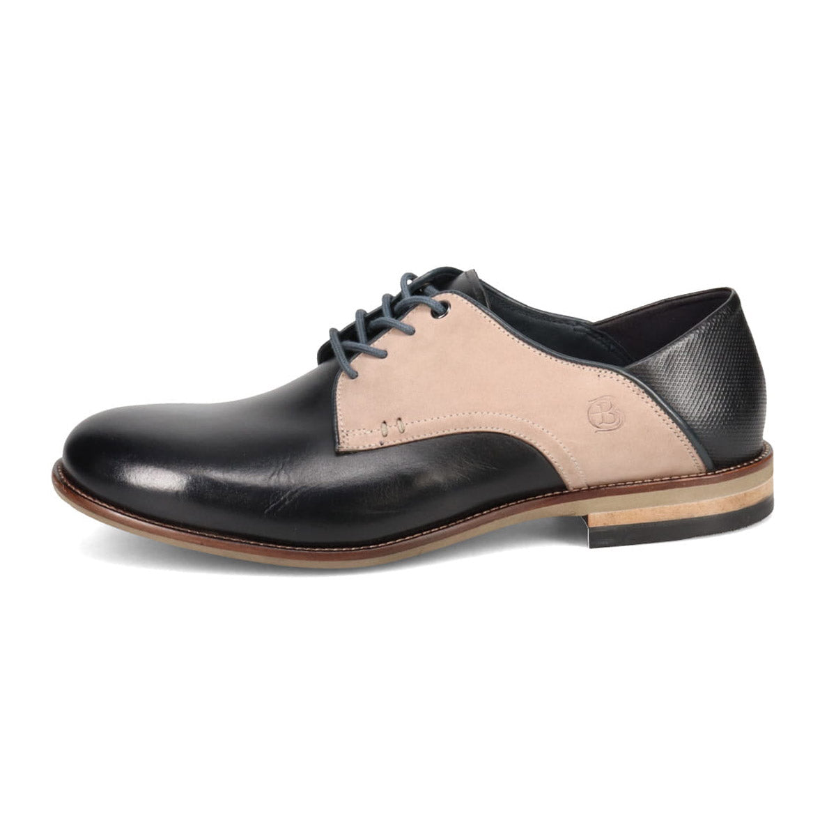 LANVIN en Bleu Mixed material lace-up shoes 86331