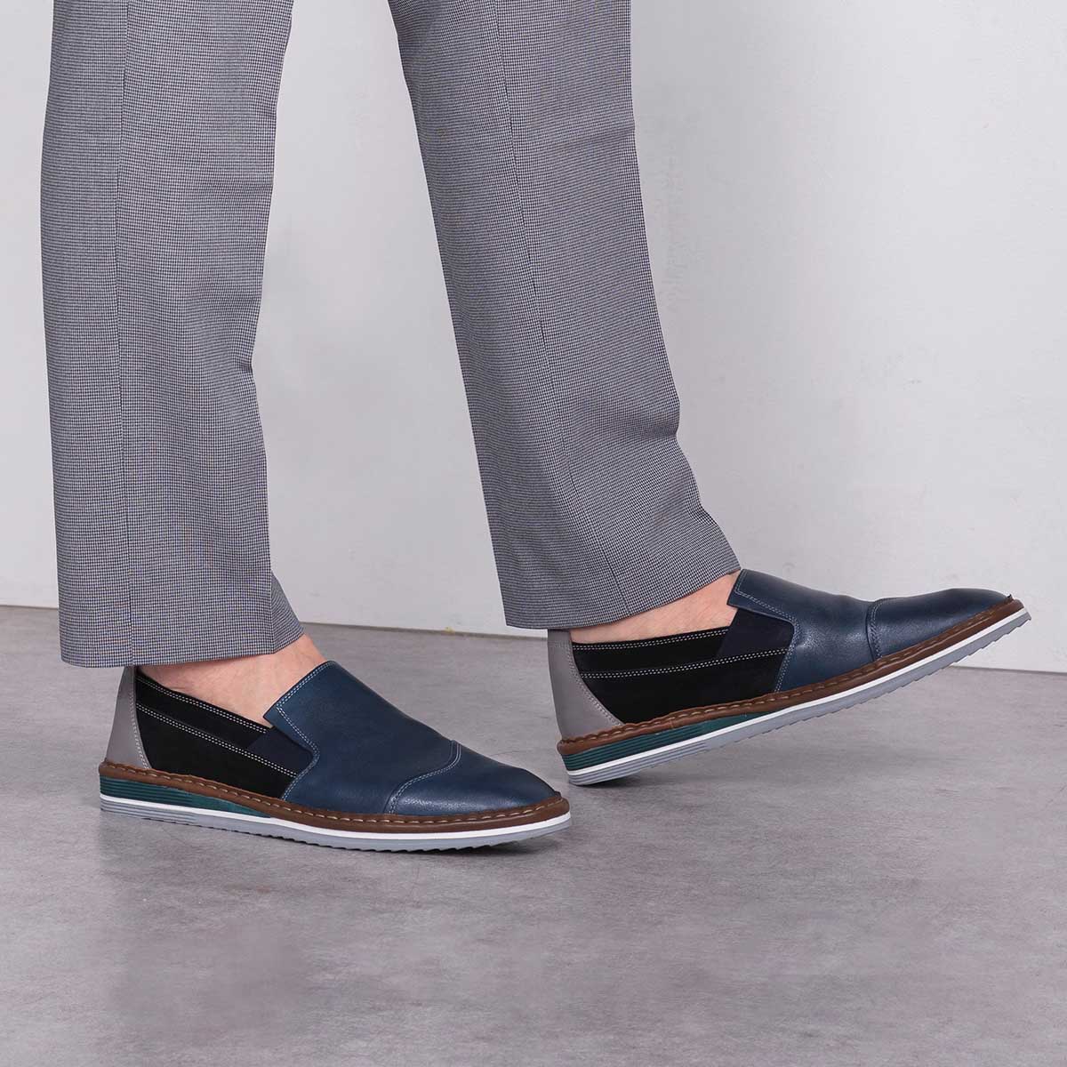 ランバン オン ブルー LANVIN en Bleu バイカラースリッポン カジュアルシューズ  86520