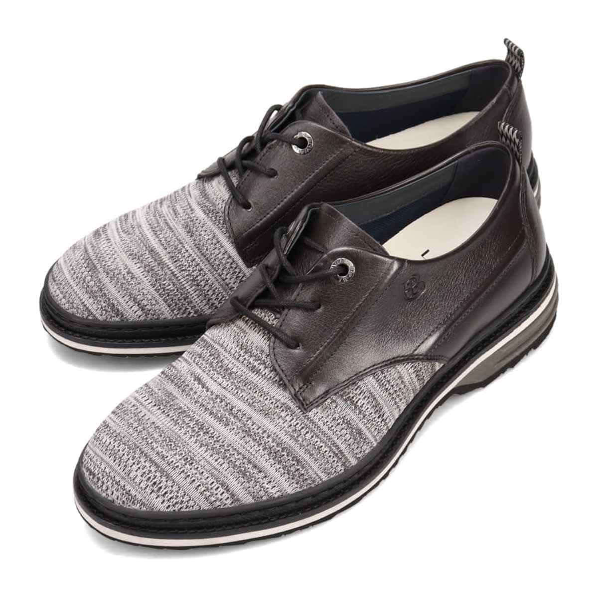 LANVIN en Bleu Knit Sneaker Combination Derby Shoes 86537