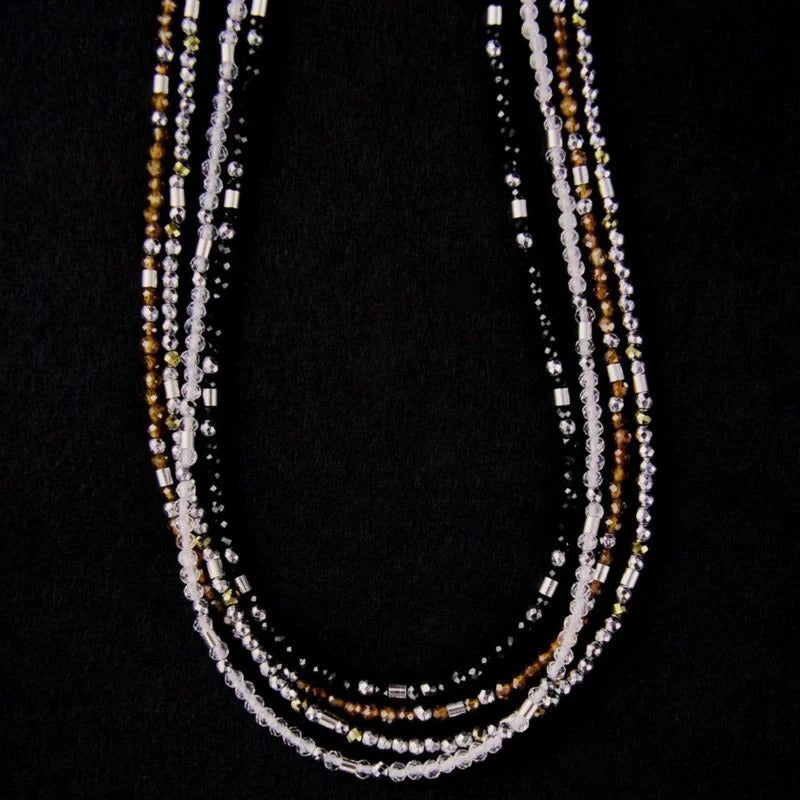 ラピュイ LAPUIS ランダム ストーンネックレス（Random Stone necklace） （クリア） クリア
