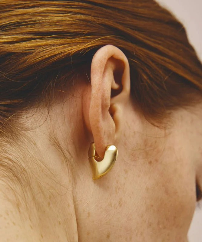 ラピュイ LAPUIS プランプハート ピアスイアリング（Plump heart pierced earrings） （ゴールド） ゴールド