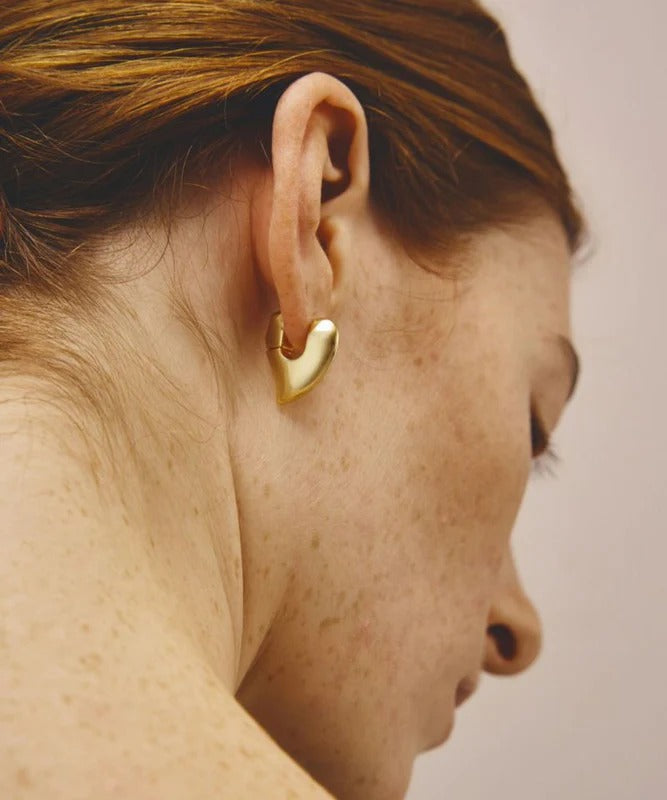 ラピュイ LAPUIS プランプハート ピアスイアリング（Plump heart pierced earrings） （ゴールド） ゴールド
