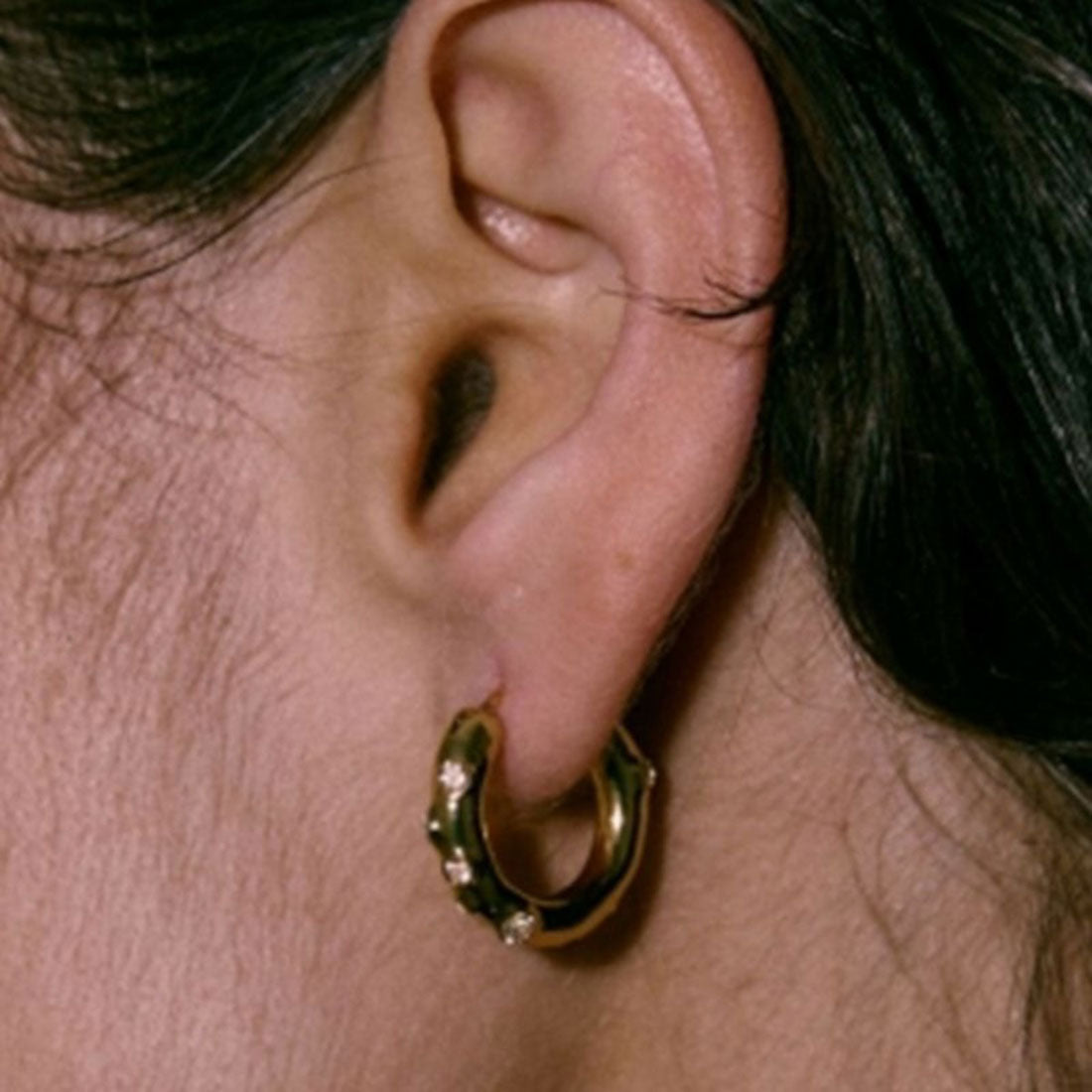 ラピュイ LAPUIS ガーデン フープ ピアス イヤリング（Garden hoop pierced earrings） （ゴールド） ゴールド