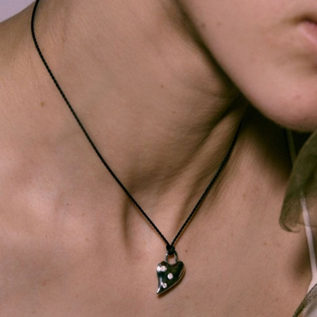 ラピュイ LAPUIS ガーデン ハート ネックレス（Garden heart necklace） （シルバー） シルバー