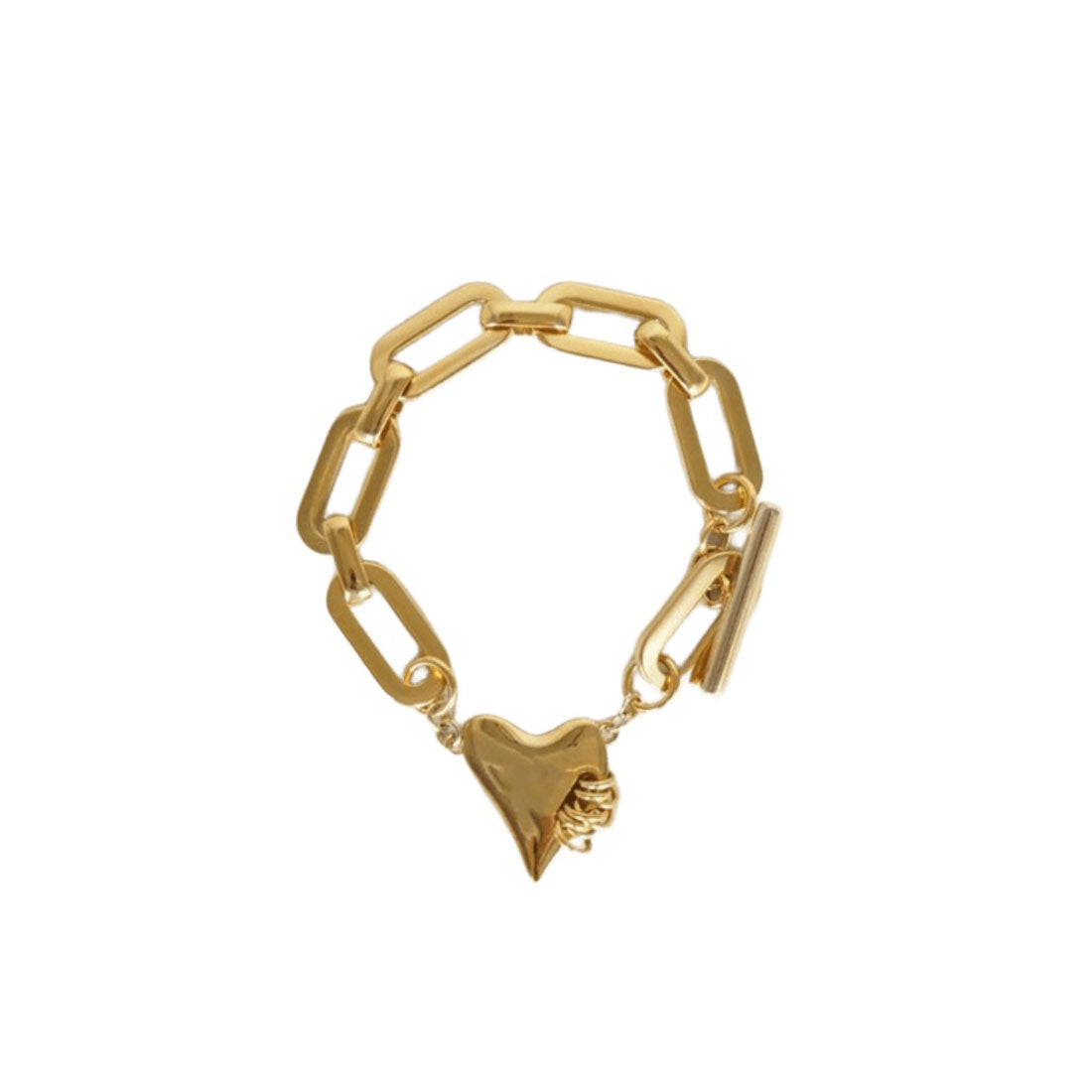 ラピュイ LAPUIS コイル ハート ブレスレット（Coil heart bracelet） （ゴールド） ゴールド