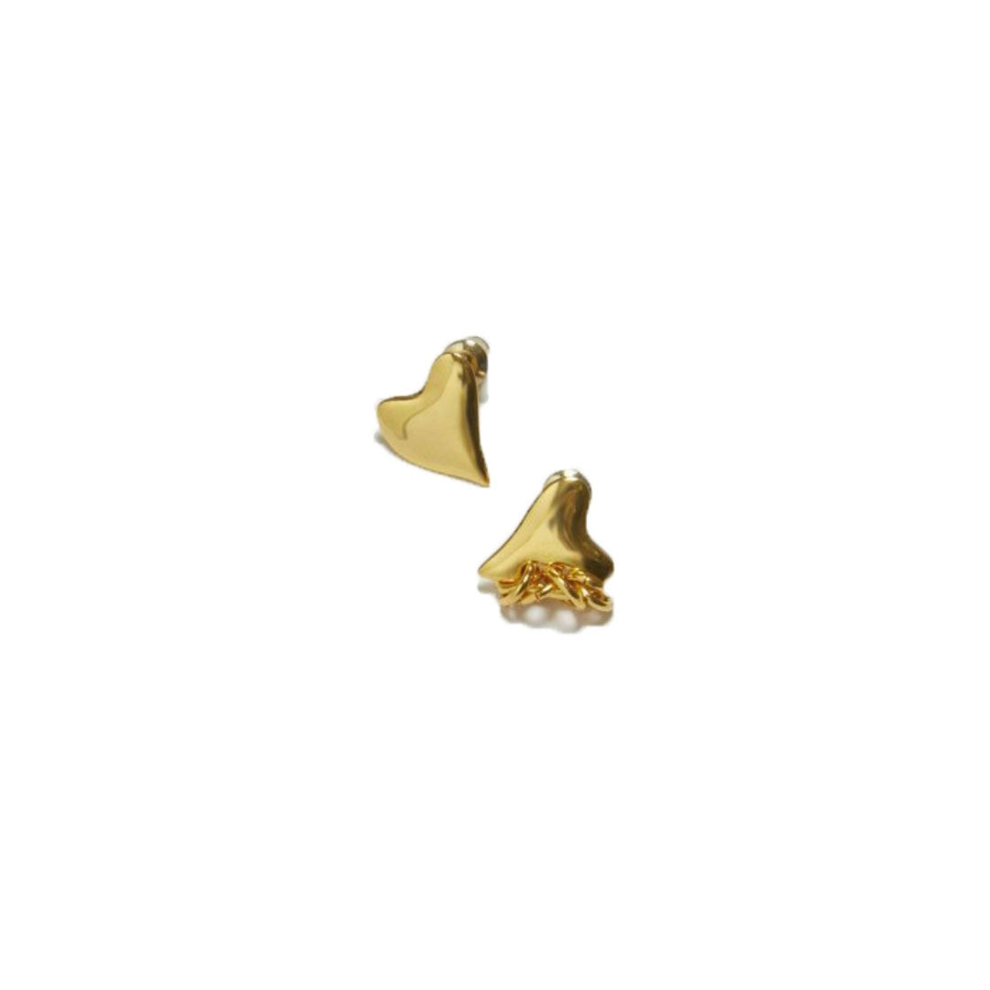 ラピュイ LAPUIS コイル ハート ピアス イヤリング（Coil heart pierced earrings） （ゴールド） ゴールド