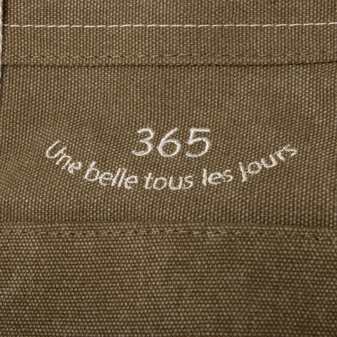 ラフィール LAFIEL 365帆布ロゴ刺繍配色 手提げバッグ （カーキ） カーキ