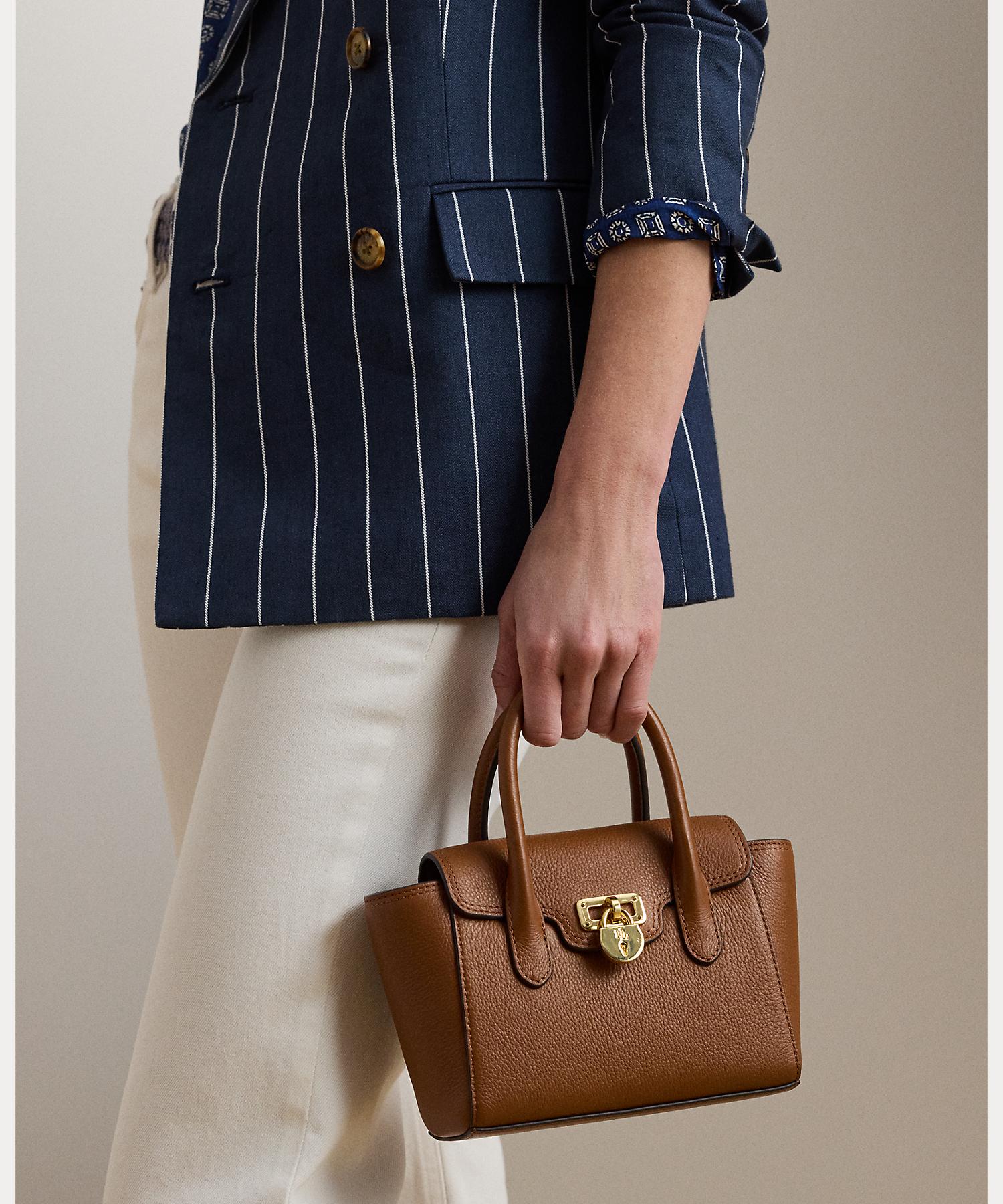 LAUREN RALPH LAUREN スモールサッチェルバッグ Small Tanner Lauren Ralph Lauren pebbled leather small Tanner satchel