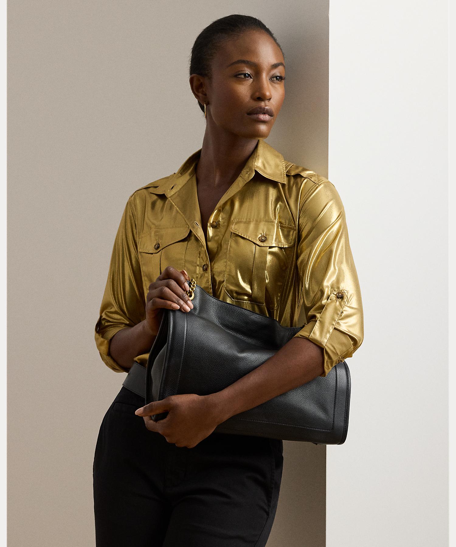 ローレン ラルフ ローレン LAUREN RALPH LAUREN ペブルド レザー ラージ Bradley トート バッグ （001ブラック） 001ブラック
