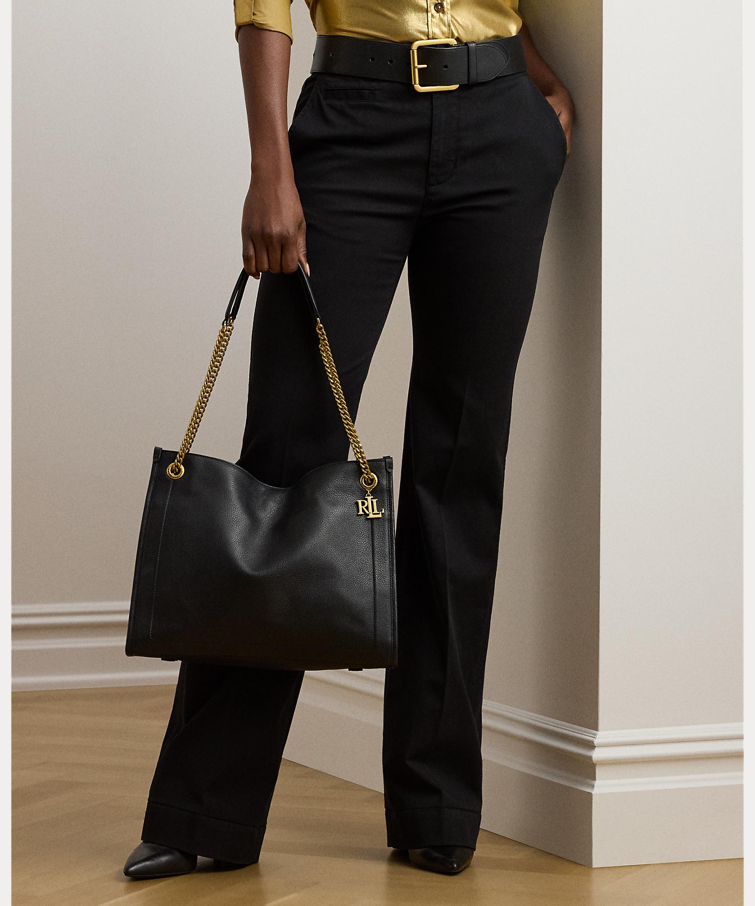 ローレン ラルフ ローレン LAUREN RALPH LAUREN ペブルド レザー ラージ Bradley トート バッグ （001ブラック） 001ブラック