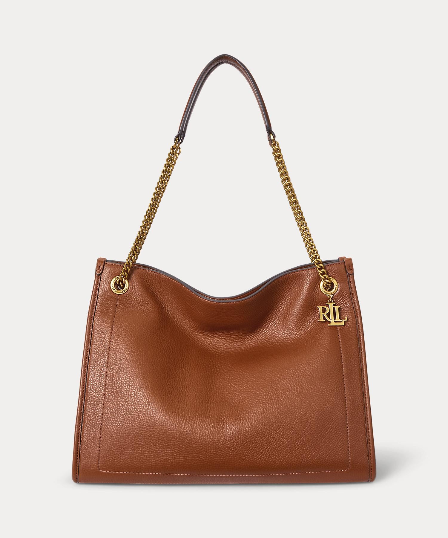 ローレン ラルフ ローレン LAUREN RALPH LAUREN ペブルド レザー ラージ Bradley トート バッグ （200ブラウン） 200ブラウン