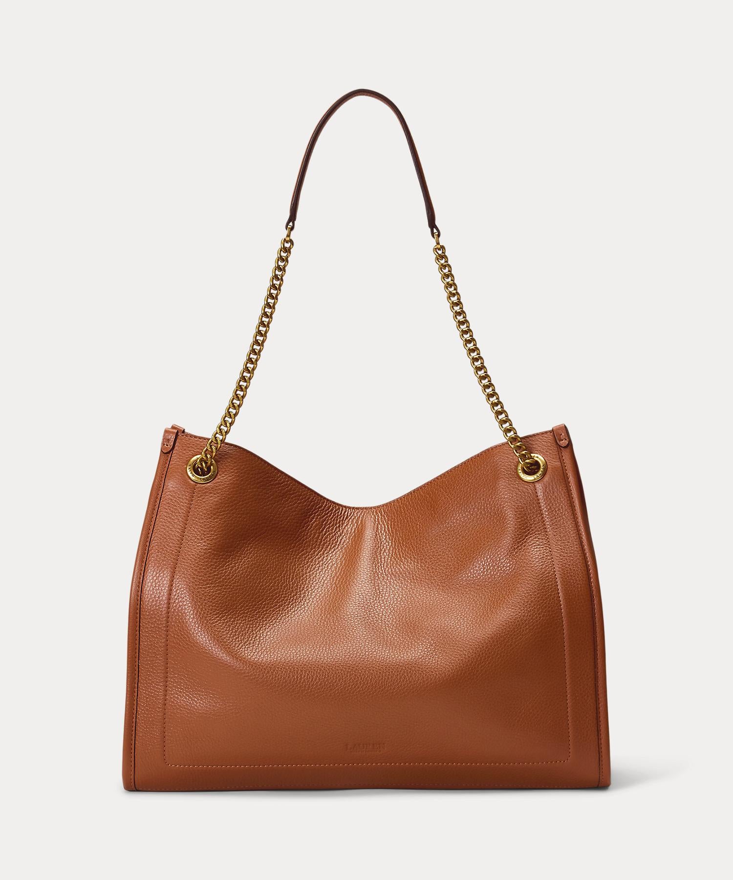 ローレン ラルフ ローレン LAUREN RALPH LAUREN ペブルド レザー ラージ Bradley トート バッグ （200ブラウン） 200ブラウン