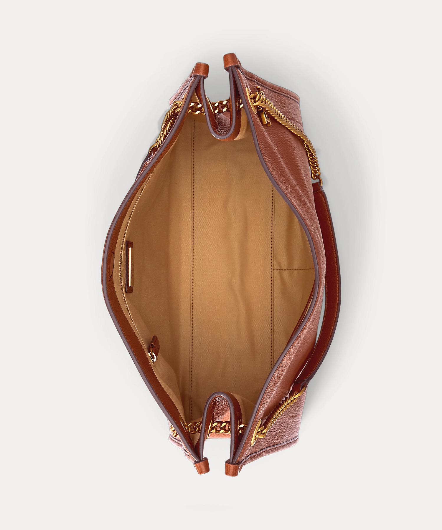 ローレン ラルフ ローレン LAUREN RALPH LAUREN ペブルド レザー ラージ Bradley トート バッグ （200ブラウン） 200ブラウン