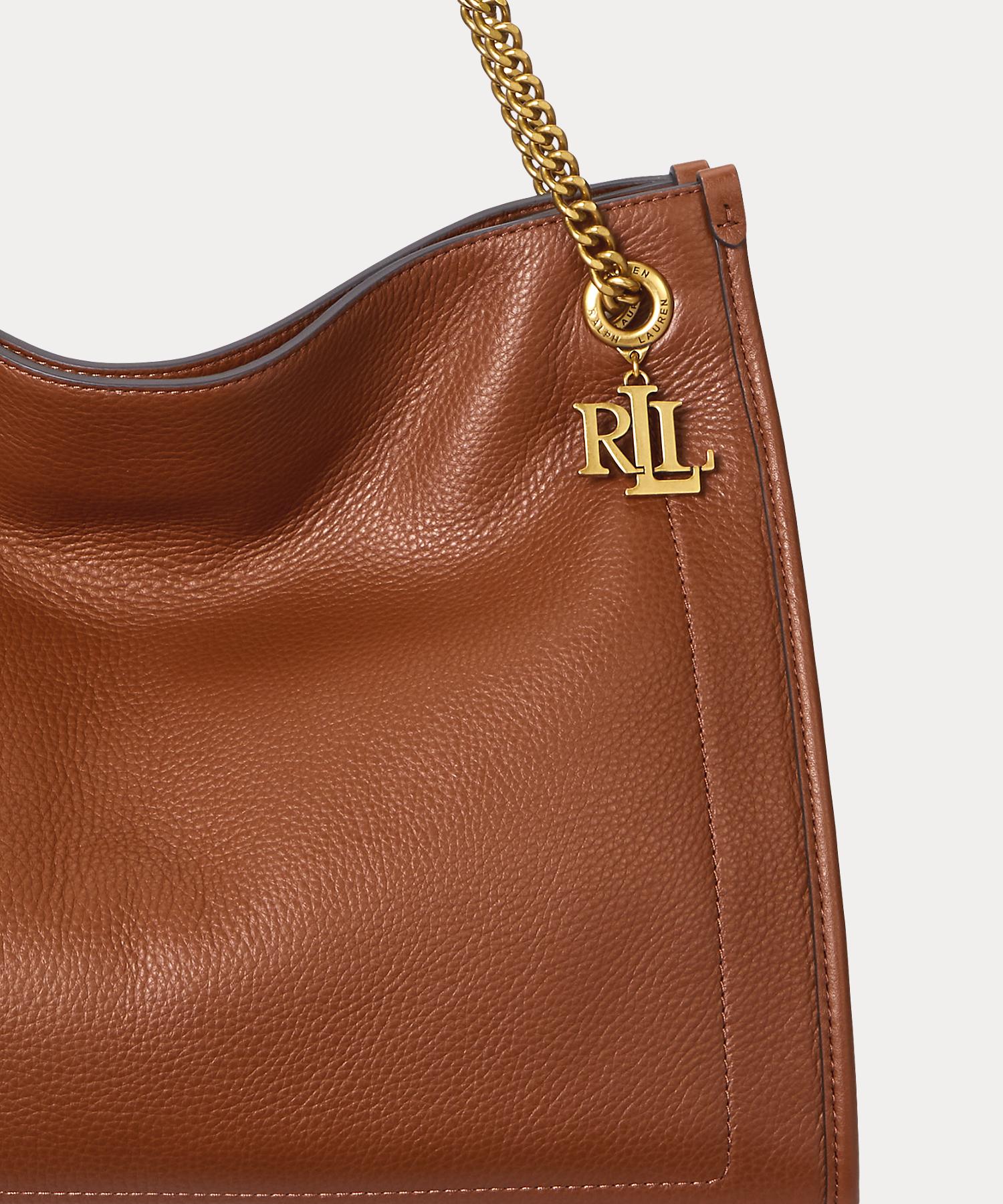 ローレン ラルフ ローレン LAUREN RALPH LAUREN ペブルド レザー ラージ Bradley トート バッグ （200ブラウン） 200ブラウン