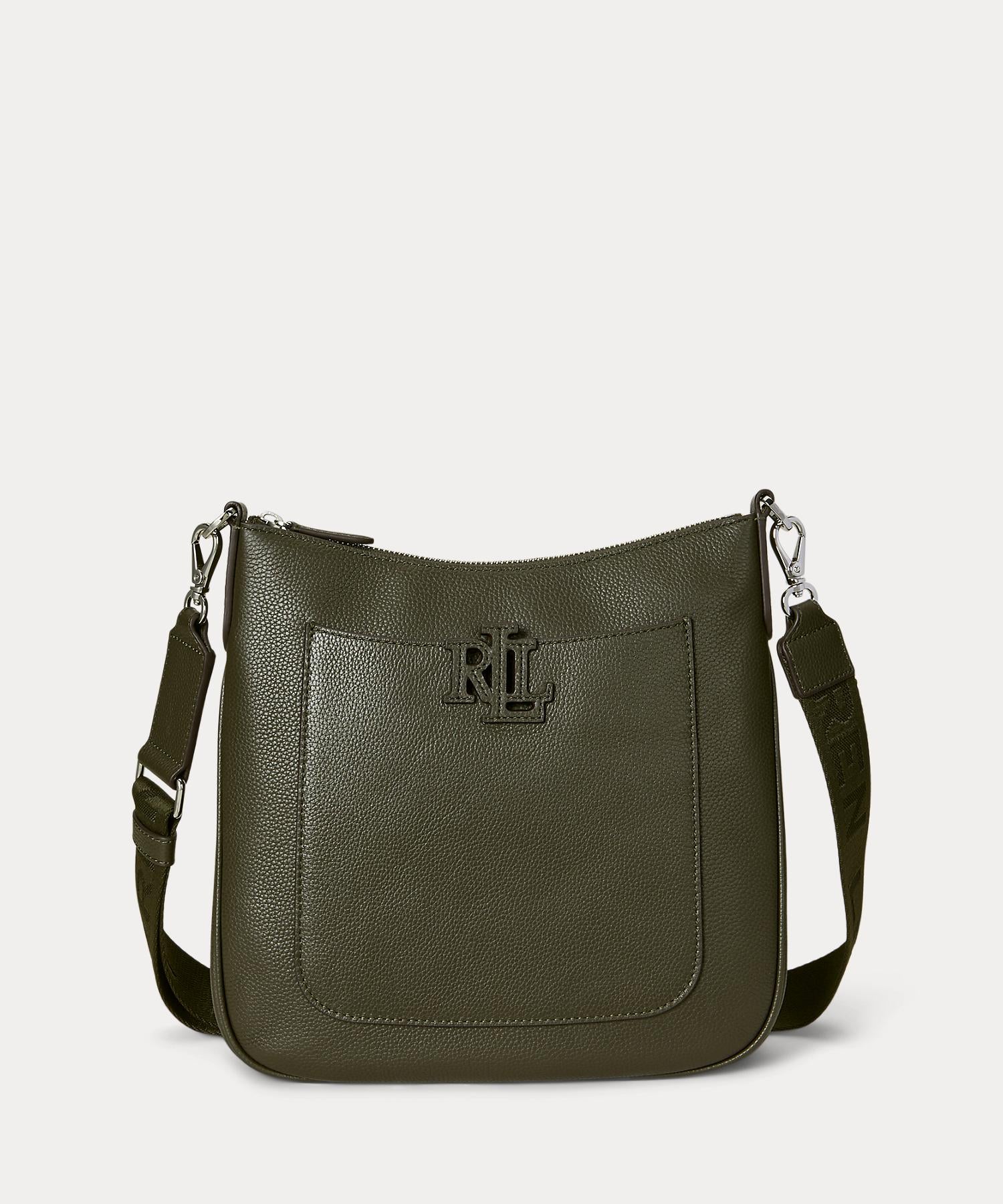 ローレン ラルフ ローレン LAUREN RALPH LAUREN ペブルド レザー ラージ Cameryn クロスボディ （301グリーン） 301グリーン