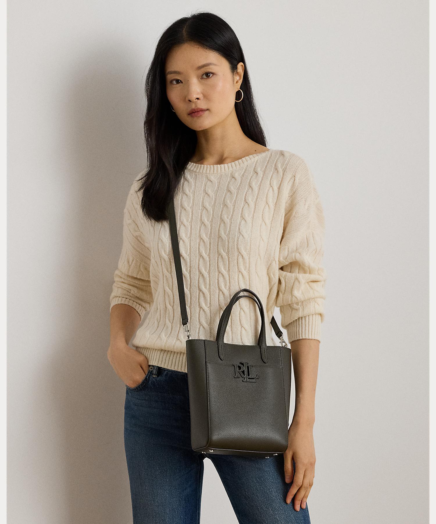 ローレン ラルフ ローレン LAUREN RALPH LAUREN ペブルド レザー スモール Cameryn トート バッグ （301グリーン） 301グリーン