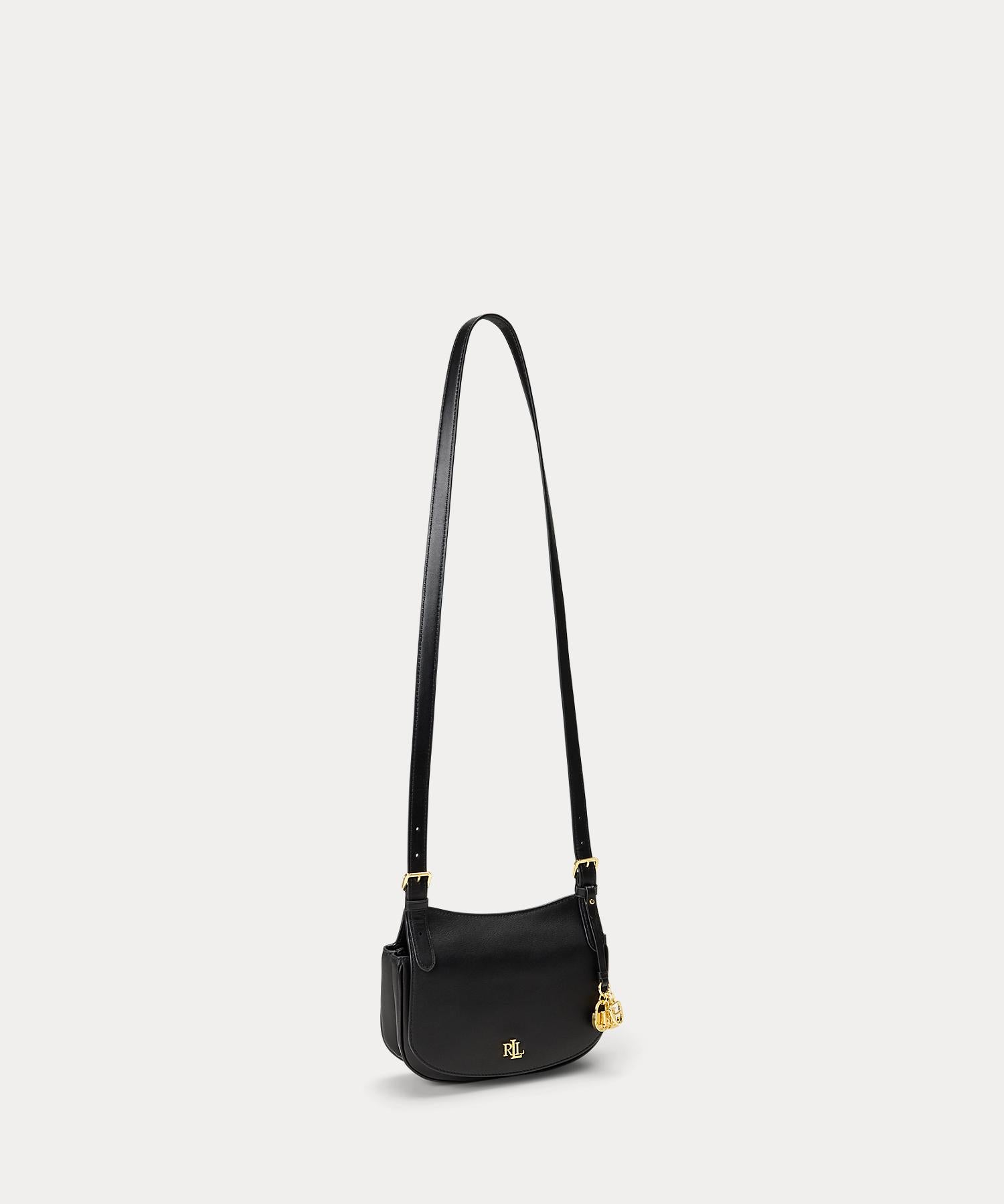ローレン ラルフ ローレン LAUREN RALPH LAUREN レザー ミディアム Marcy クロスボディ バッグ （001ブラック） 001ブラック