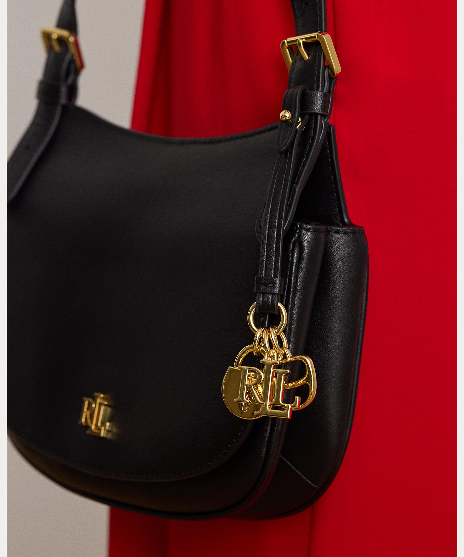 ローレン ラルフ ローレン LAUREN RALPH LAUREN レザー ミディアム Marcy クロスボディ バッグ （001ブラック） 001ブラック