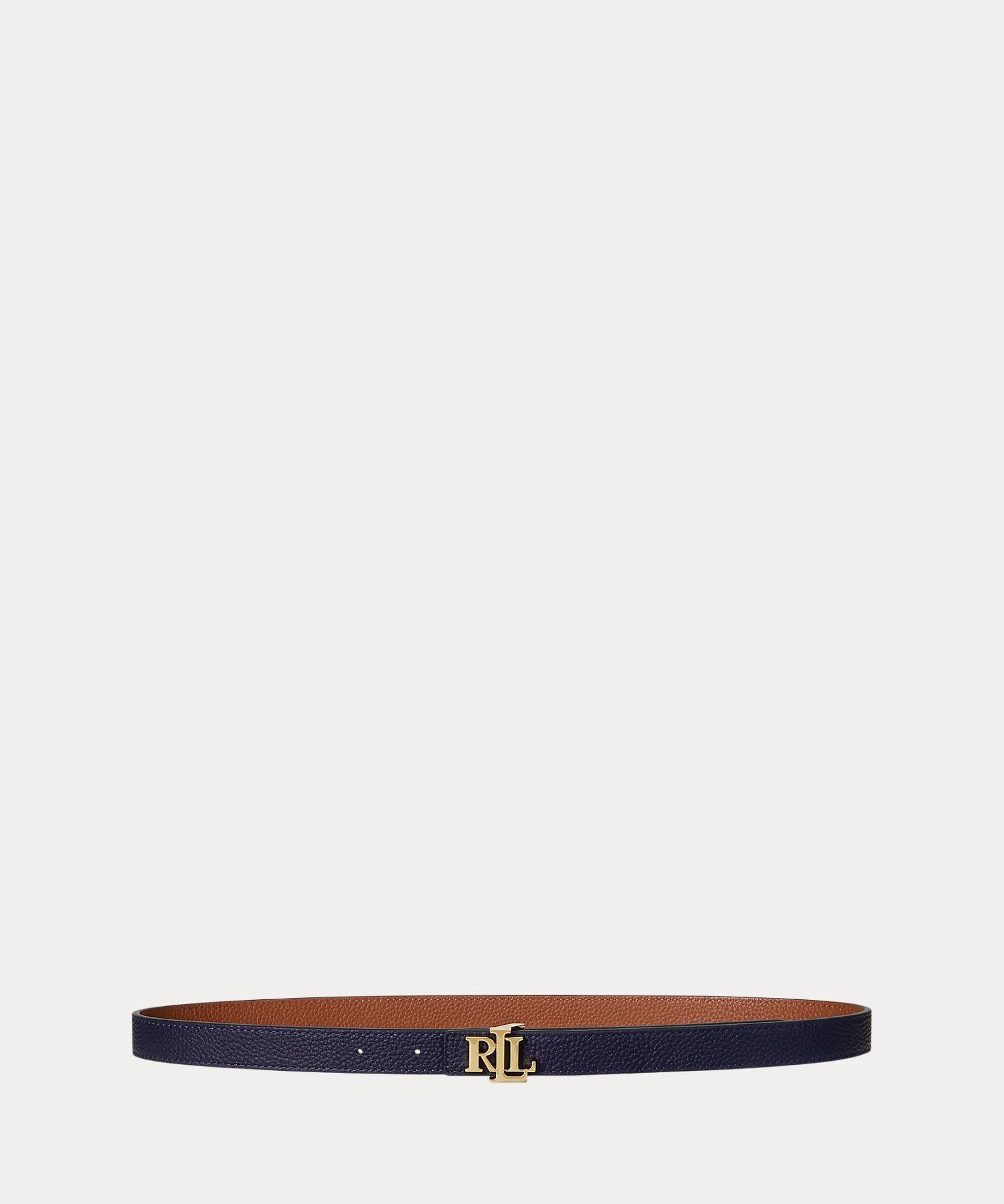 ローレン ラルフ ローレン LAUREN RALPH LAUREN ロゴ リバーシブル レザー スキニー ベルト （999マルチカラー） 999マルチカラー