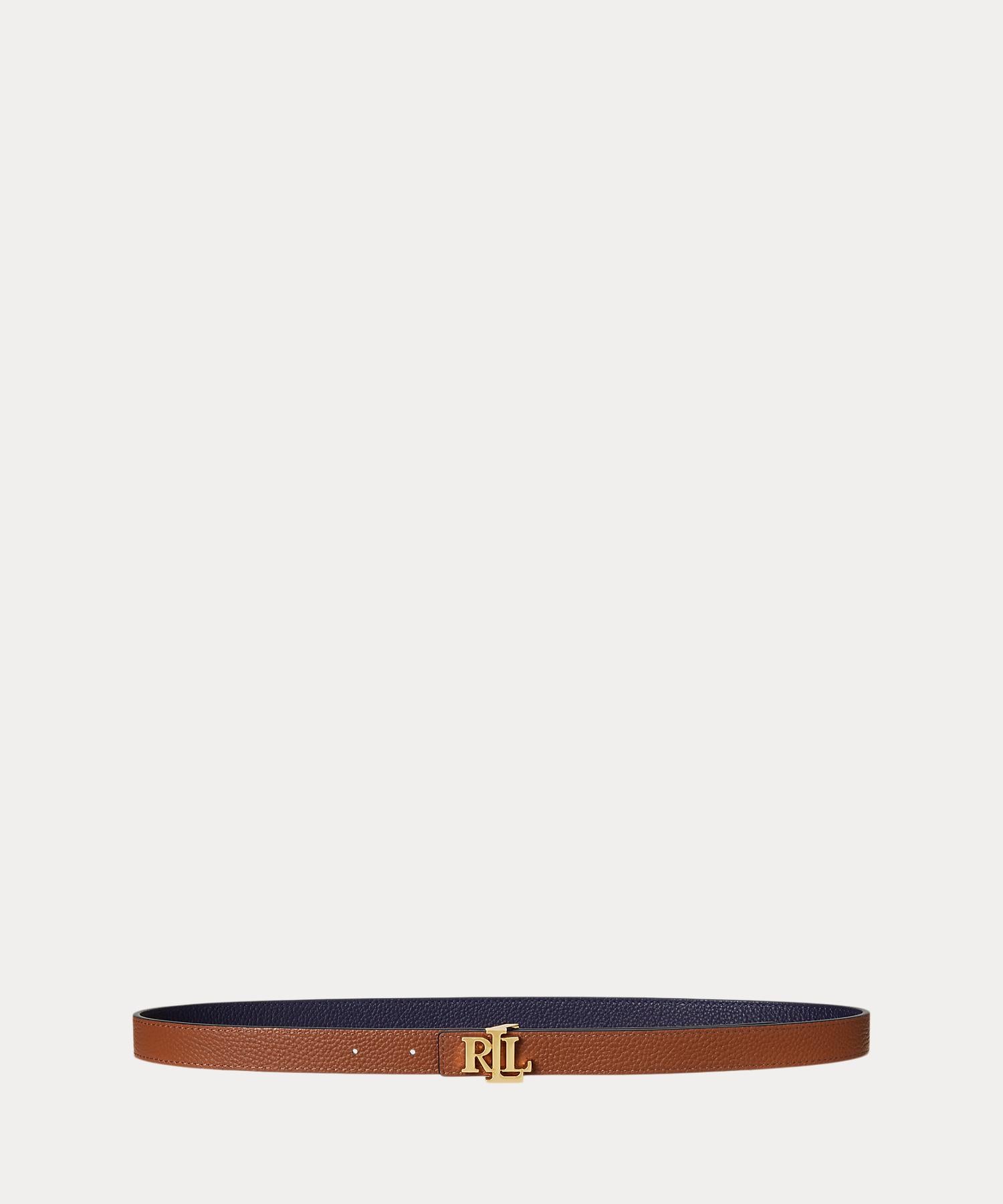ローレン ラルフ ローレン LAUREN RALPH LAUREN ロゴ リバーシブル レザー スキニー ベルト （999マルチカラー） 999マルチカラー