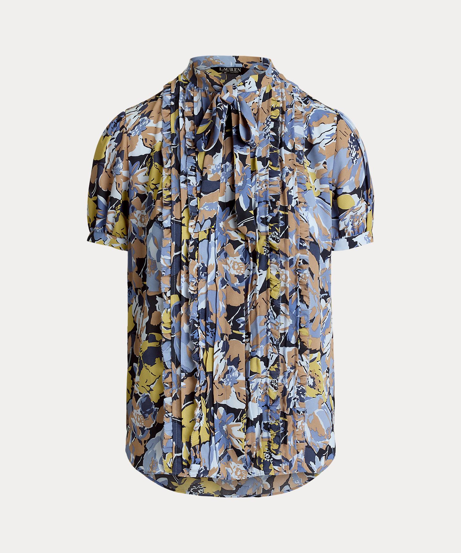 Lauren Ralph Lauren Floral Georgette Puff Sleeve Shirt