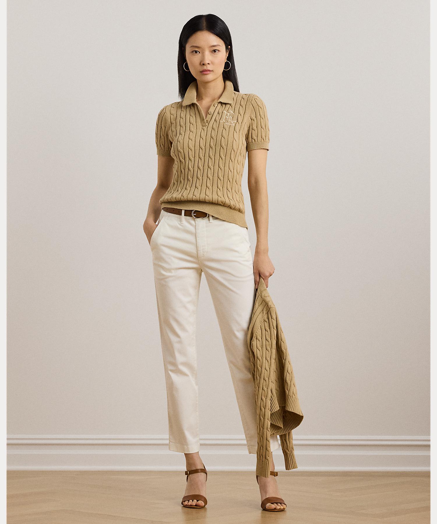 ローレン ラルフ ローレン LAUREN RALPH LAUREN スリム フィット ストレッチ チノ パンツ （100ホワイト） 100ホワイト
