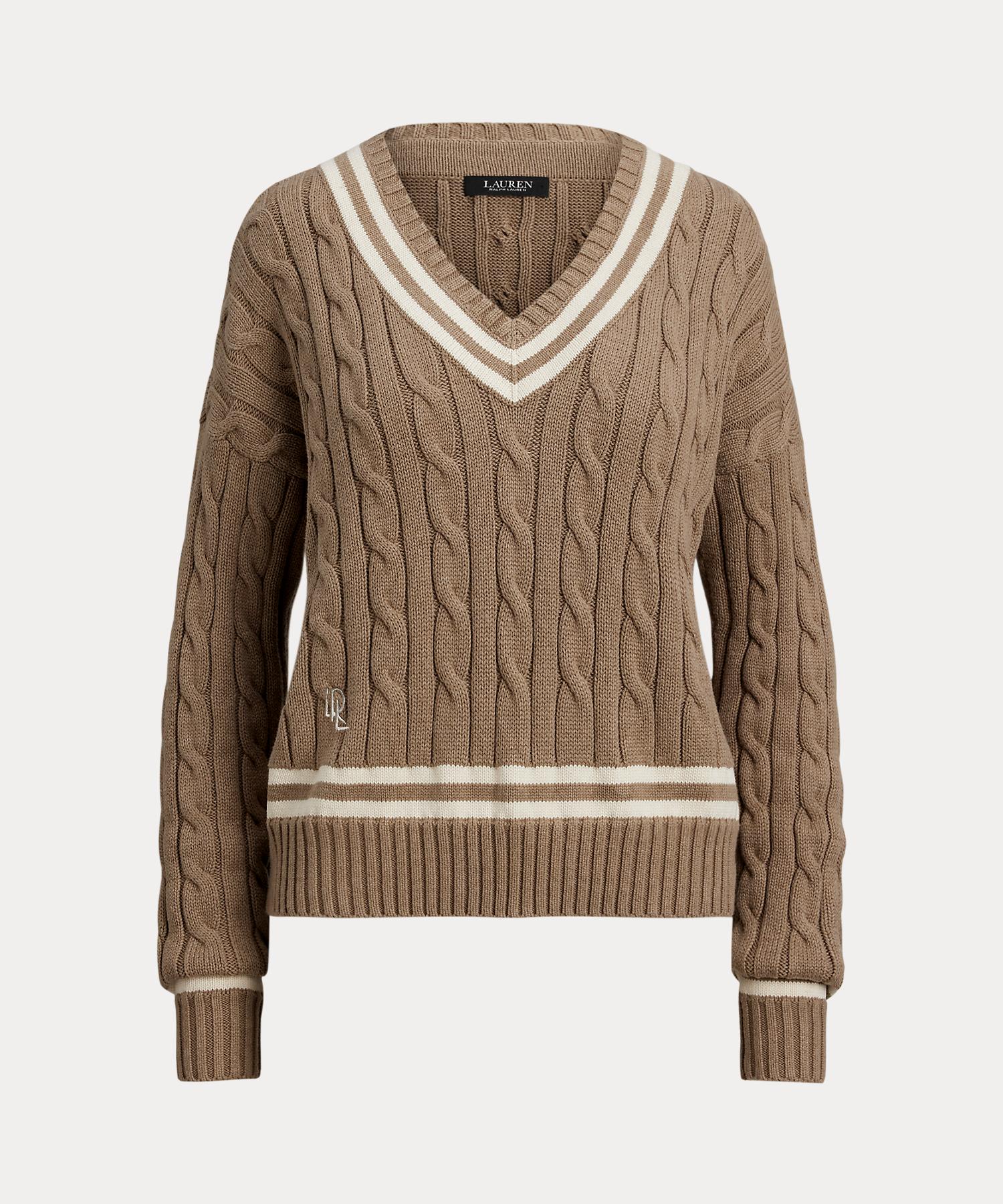 ローレン ラルフ ローレン LAUREN RALPH LAUREN ケーブルニット コットン クリケット セーター （250ブラウン） 250ブラウン
